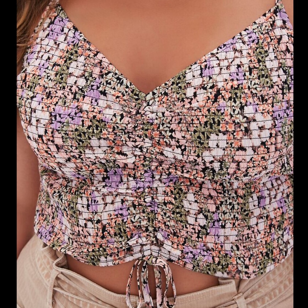 F21 - Smocked Floral Print Cami